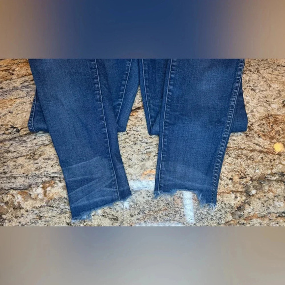 Madewell Jeans Womens Size 27Tall High Rise Skinny Button Fly Distressed Stretch - Picture 6 of 13